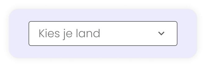Voorbeeld van een inline label als placeholder bij een drop-down.